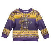 Merry Christmas from Vikingnations Kid Ugly Christmas Sweater Valhalla-La Santa - Wonder Print Shop