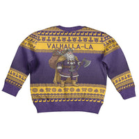 Merry Christmas from Vikingnations Kid Ugly Christmas Sweater Valhalla-La Santa - Wonder Print Shop