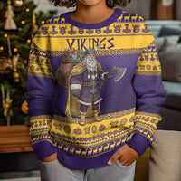 Merry Christmas from Vikingnations Kid Ugly Christmas Sweater Valhalla-La Santa - Wonder Print Shop