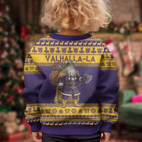 Merry Christmas from Vikingnations Kid Ugly Christmas Sweater Valhalla-La Santa - Wonder Print Shop