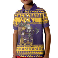Merry Christmas from Vikingnations Kid Polo Shirt Valhalla-La Santa - Wonder Print Shop