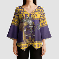 Merry Christmas from Vikingnations Kimono Sleeve Blouse Valhalla-La Santa - Wonder Print Shop