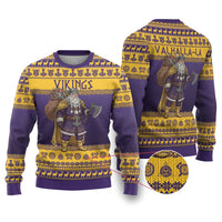 Merry Christmas from Vikingnations Ugly Christmas Sweater Valhalla-La Santa - Wonder Print Shop