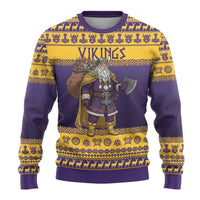 Merry Christmas from Vikingnations Ugly Christmas Sweater Valhalla-La Santa - Wonder Print Shop