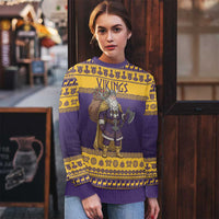 Merry Christmas from Vikingnations Ugly Christmas Sweater Valhalla-La Santa - Wonder Print Shop