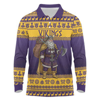 Merry Christmas from Vikingnations Long Sleeve Polo Shirt Valhalla-La Santa - Wonder Print Shop