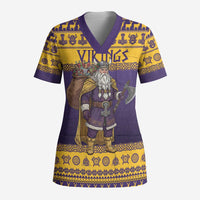 Merry Christmas from Vikingnations Scrub Top Valhalla-La Santa - Wonder Print Shop