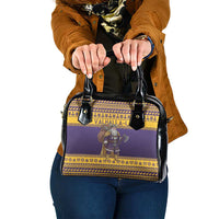 Merry Christmas from Vikingnations Shoulder Handbag Valhalla-La Santa - Wonder Print Shop