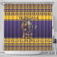 Merry Christmas from Vikingnations Shower Curtain Valhalla-La Santa - Wonder Print Shop