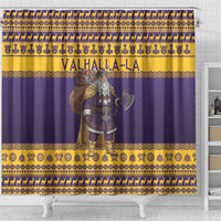 Merry Christmas from Vikingnations Shower Curtain Valhalla-La Santa - Wonder Print Shop