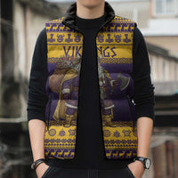 Merry Christmas from Vikingnations Sleeveless Puffer Jacket Valhalla-La Santa - Wonder Print Shop