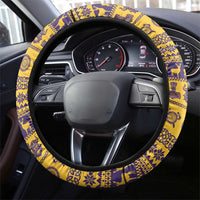 Merry Christmas from Vikingnations Steering Wheel Cover Valhalla-La Santa - Wonder Print Shop