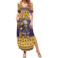Merry Christmas from Vikingnations Summer Maxi Dress Valhalla-La Santa - Wonder Print Shop
