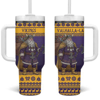 Merry Christmas from Vikingnations Tumbler With Handle Valhalla-La Santa - Wonder Print Shop