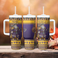Merry Christmas from Vikingnations Tumbler With Handle Valhalla-La Santa - Wonder Print Shop