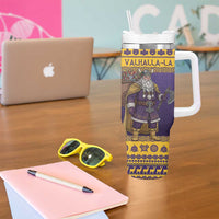 Merry Christmas from Vikingnations Tumbler With Handle Valhalla-La Santa - Wonder Print Shop