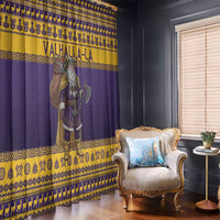 Merry Christmas from Vikingnations Window Curtain Valhalla-La Santa - Wonder Print Shop