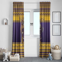 Merry Christmas from Vikingnations Window Curtain Valhalla-La Santa - Wonder Print Shop