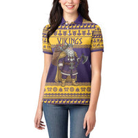 Merry Christmas from Vikingnations Women Polo Shirt Valhalla-La Santa - Wonder Print Shop