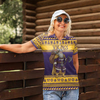 Merry Christmas from Vikingnations Women Polo Shirt Valhalla-La Santa - Wonder Print Shop