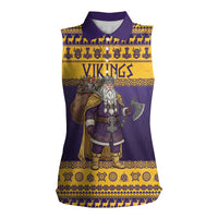 Merry Christmas from Vikingnations Women Sleeveless Polo Shirt Valhalla-La Santa - Wonder Print Shop