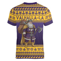 Merry Christmas from Vikingnations Women V-Neck T-Shirt Valhalla-La Santa - Wonder Print Shop