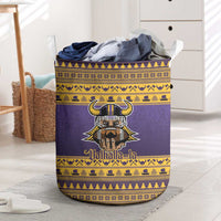 Viking-Inspired Football Christmas Laundry Basket Valhalla-la Viking Warrior - Wonder Print Shop