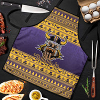 Viking-Inspired Football Christmas Apron Valhalla-la Viking Warrior - Wonder Print Shop