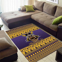 Viking-Inspired Football Christmas Area Rug Valhalla-la Viking Warrior - Wonder Print Shop