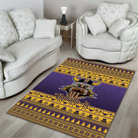 Viking-Inspired Football Christmas Area Rug Valhalla-la Viking Warrior - Wonder Print Shop