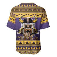 Viking-Inspired Football Christmas Baseball Jersey Valhalla-la Viking Warrior - Wonder Print Shop