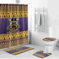 Viking-Inspired Football Christmas Bathroom Set Valhalla-la Viking Warrior - Wonder Print Shop