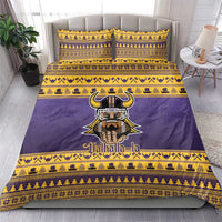 Viking-Inspired Football Christmas Bedding Set Valhalla-la Viking Warrior - Wonder Print Shop