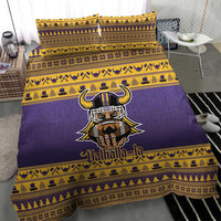 Viking-Inspired Football Christmas Bedding Set Valhalla-la Viking Warrior - Wonder Print Shop