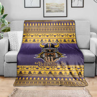 Viking-Inspired Football Christmas Blanket Valhalla-la Viking Warrior - Wonder Print Shop