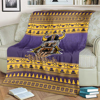 Viking-Inspired Football Christmas Blanket Valhalla-la Viking Warrior - Wonder Print Shop