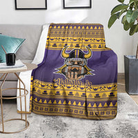 Viking-Inspired Football Christmas Blanket Valhalla-la Viking Warrior - Wonder Print Shop