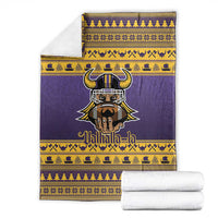 Viking-Inspired Football Christmas Blanket Valhalla-la Viking Warrior - Wonder Print Shop