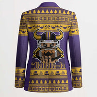 Viking-Inspired Football Christmas Blazer Valhalla-la Viking Warrior - Wonder Print Shop