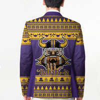 Viking-Inspired Football Christmas Blazer Valhalla-la Viking Warrior - Wonder Print Shop
