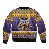 Viking-Inspired Football Christmas Bomber Jacket Valhalla-la Viking Warrior - Wonder Print Shop