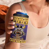 Viking-Inspired Football Christmas 4 in 1 Can Cooler Tumbler Valhalla-la Viking Warrior - Wonder Print Shop