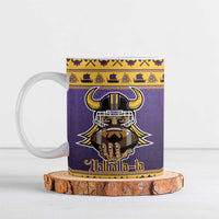 Viking-Inspired Football Christmas Ceramic Mug Valhalla-la Viking Warrior - Wonder Print Shop