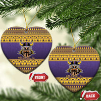 Viking-Inspired Football Christmas Ceramic Ornament Valhalla-la Viking Warrior - Wonder Print Shop