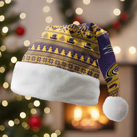 Viking-Inspired Football Christmas Santa Hat Valhalla-la Viking Warrior - Wonder Print Shop