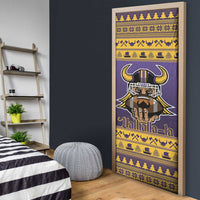 Viking-Inspired Football Christmas Door Cover Valhalla-la Viking Warrior - Wonder Print Shop