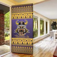 Viking-Inspired Football Christmas Door Cover Valhalla-la Viking Warrior - Wonder Print Shop