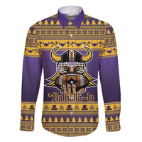 Viking-Inspired Football Christmas Family Matching Mermaid Dress and Hawaiian Shirt Valhalla-la Viking Warrior - Wonder Print Shop