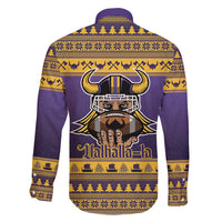 Viking-Inspired Football Christmas Family Matching Mermaid Dress and Hawaiian Shirt Valhalla-la Viking Warrior - Wonder Print Shop