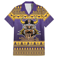 Viking-Inspired Football Christmas Family Matching Off Shoulder Maxi Dress and Hawaiian Shirt Valhalla-la Viking Warrior - Wonder Print Shop